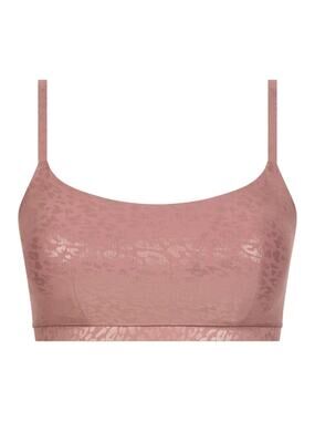 Chantelle $68 Softstretch Jersey Lounge Bra Size XS/S Pink Leo Shimmer